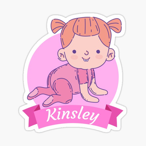 "Kinsley Girl names for babies" Sticker for Sale by Piztees Redbubble