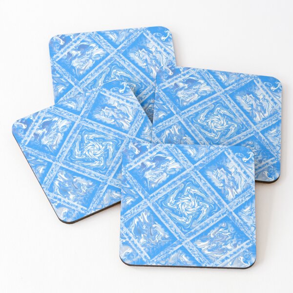 Item preview, Blue and white diamond swirl pattern designed and sold by Diane Hunter Art.