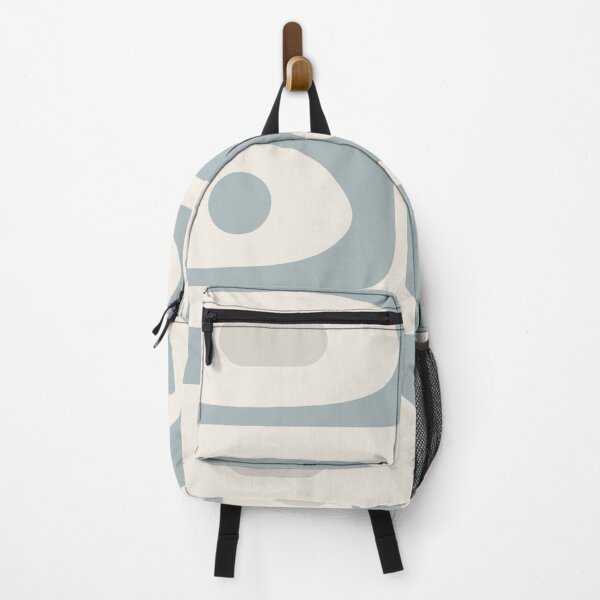 Item preview, Retro Piquet Mid Mod Abstract Minimalist Pattern in Cream and Light Blue-Grey designed and sold by kierkegaard.