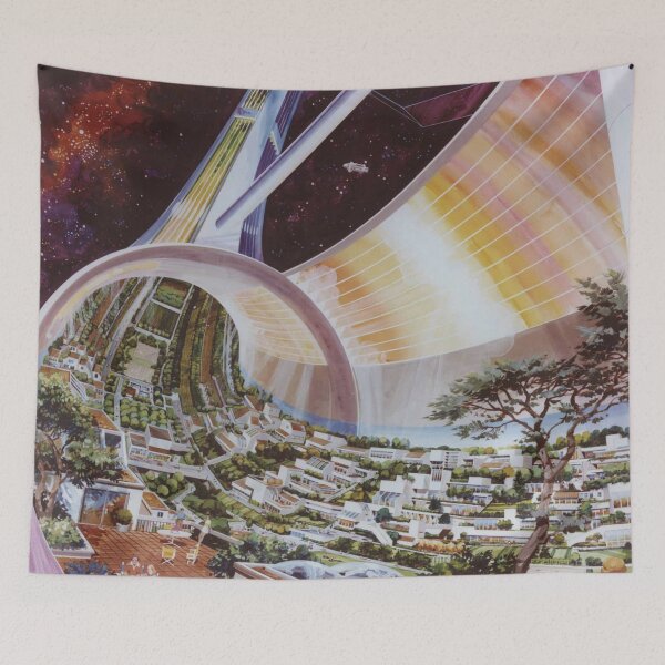 Item preview, Space Colony Illustration designed and sold by redoARTstore.