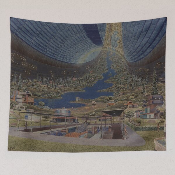 Item preview, Space Colony Illustration designed and sold by redoARTstore.
