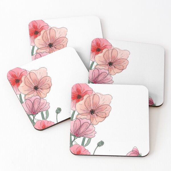 Item preview, Watercolor Line and Wash Poppies designed and sold by Angela Perkinson.