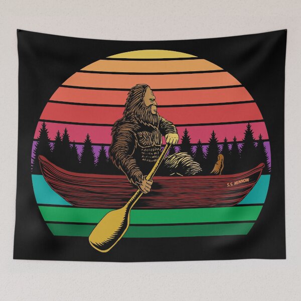 Item preview, Sasquatch on his SS Minnow Row Boat designed and sold by Warrior Veteran Clothing.