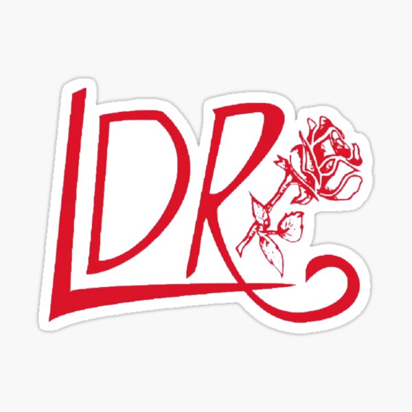 Lana Red Rose Logo Sticker
