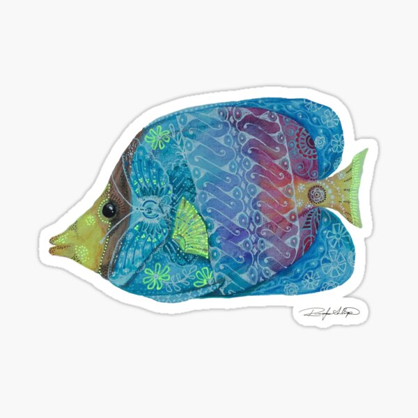 Item preview, Multicolor Butterflyfish Gradient designed and sold by batikandesigns.