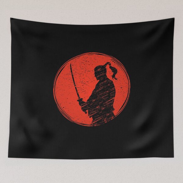 Item preview, Vintage Japanese Samurai Graphic Samurai Fighter Design Samurai with katana designed and sold by enjoytheshirt.