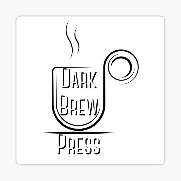 Dark Brew Press, Full Logo Sticker