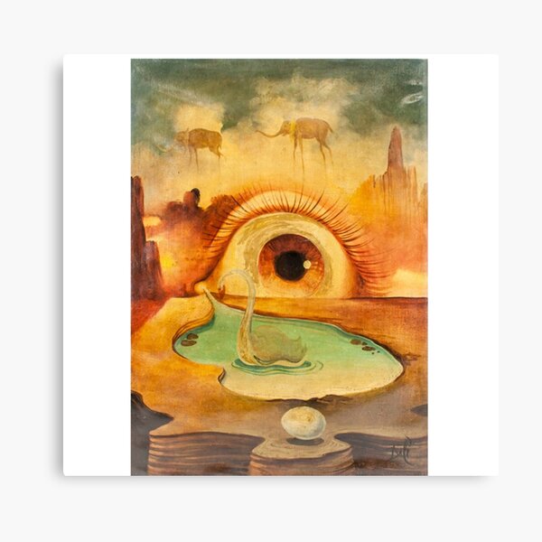 "Spanish Oil Surrealist Scene Signed Salvador Dali" Canvas Print For ...