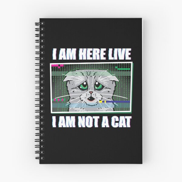 Item preview, I AM HERE LIVE I AM NOT A CAT - Funny Lawyer Cat Video Call Meme designed and sold by JinxWhaleDesign.