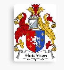 Hutchison Coat of Arms / Hutchison Family Crest Canvas Print