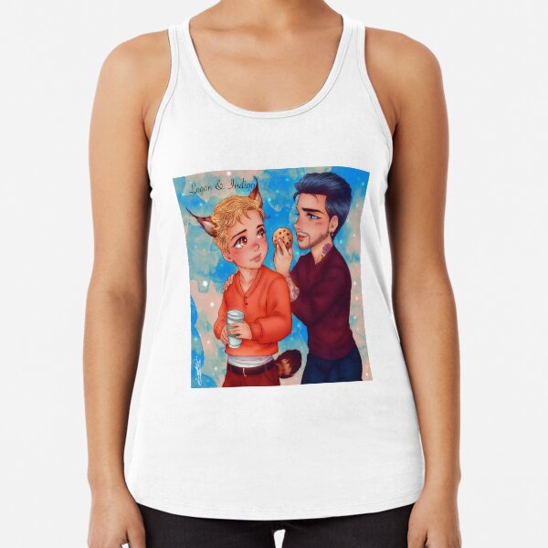 Chibi Indigo and Logan (His Runaway Mate) Racerback Tank Top