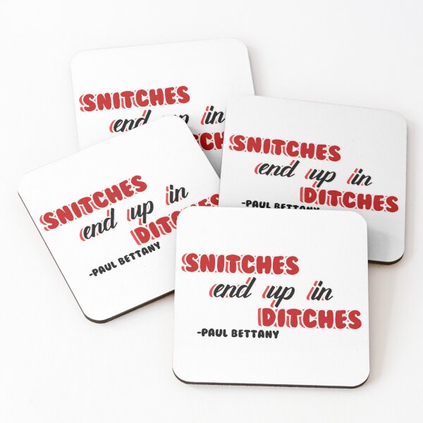 Item preview, Snitches end up in Ditches - Paul Bettany designed and sold by strawberri01.