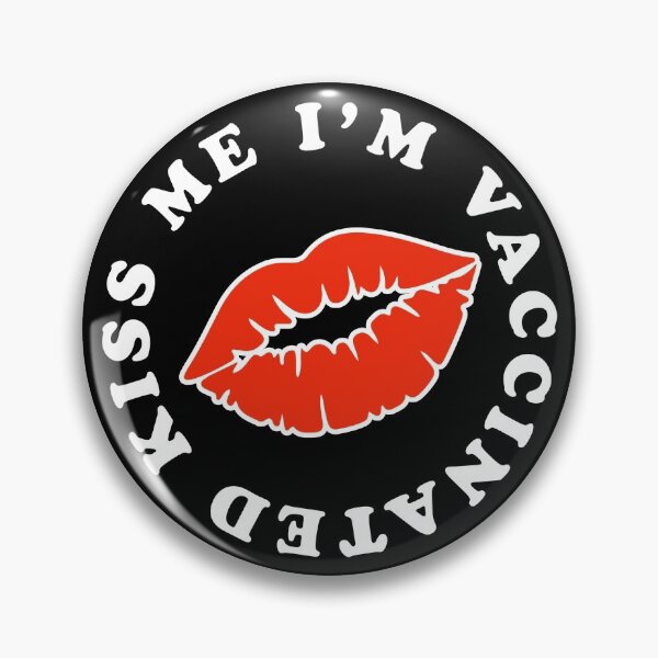 Item preview, Kiss Me Im Vaccinated - Funny Pro Vaccine - Red Lips designed and sold by AnyKitty.