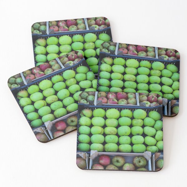 Item preview, Crate of green-yellow apples designed and sold by Mahirov Shop.