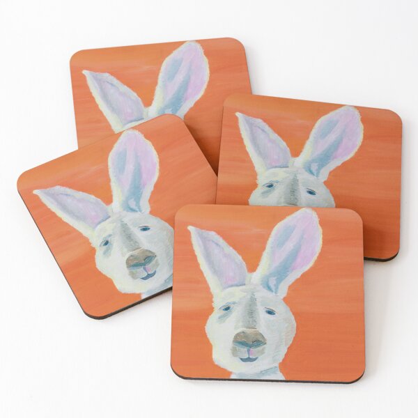 Item preview, Great Gray Kangaroo on Orange Art designed and sold by Lena Cox Studio.