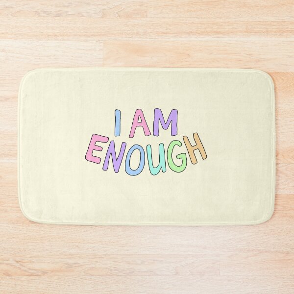 Item preview, I am Enough Yellow Badge designed and sold by Gold Star Creative.