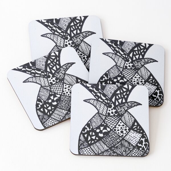 Item preview, Pineapple Zentangle designed and sold by WhitneyMade.