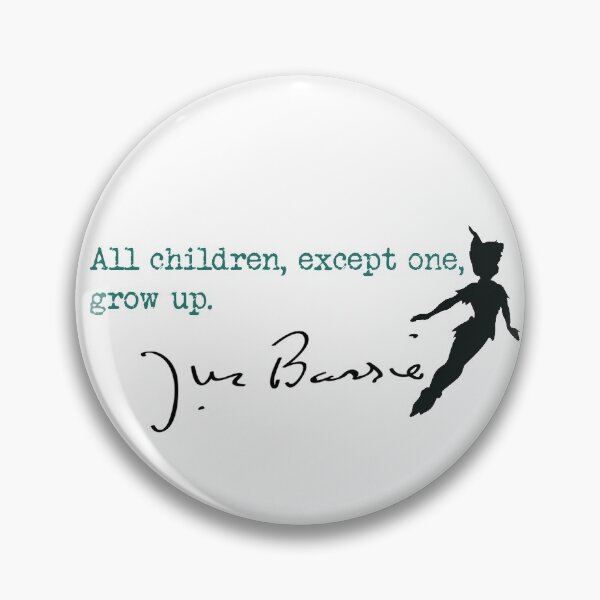 Item preview, The first line of the book Peter Pan by JM Barrie designed and sold by PatyEmiko.