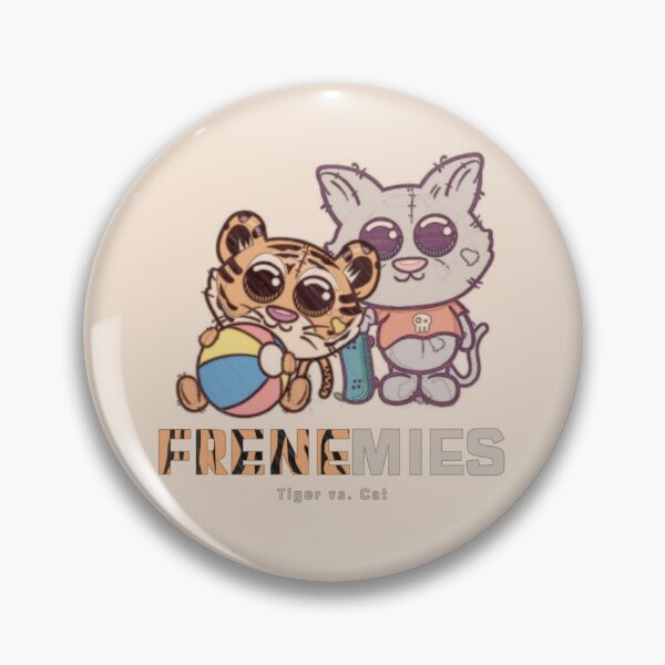 Item preview, Frenemies Cat VS Tiger Cute Cartoon Animals designed and sold by Gordon Nelson.