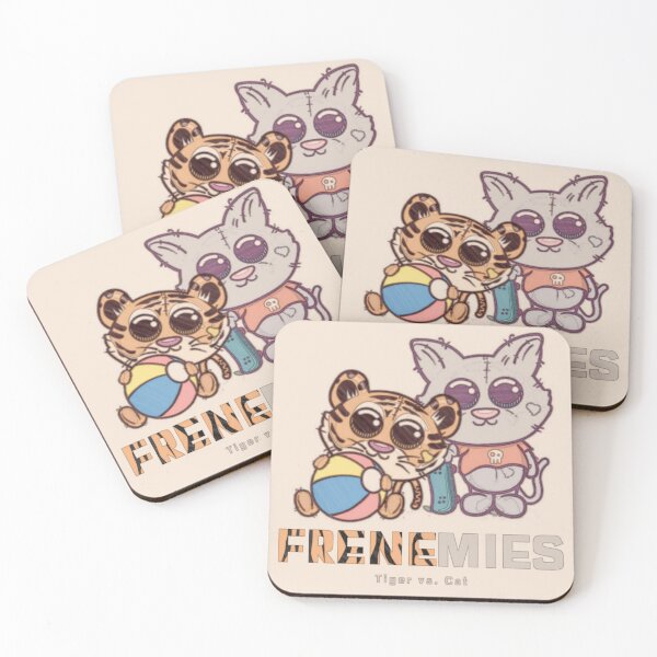 Item preview, Frenemies Cat VS Tiger Cute Cartoon Animals designed and sold by Gordon Nelson.