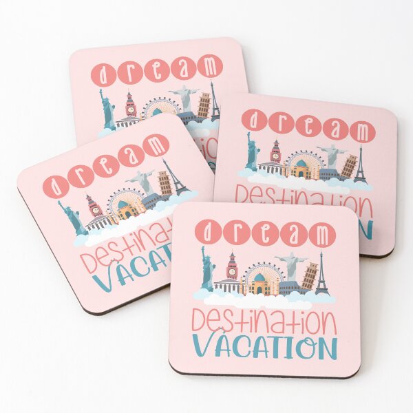 Item preview, Dream Destination Vacation - On Pink designed and sold by PawsitiveMum.