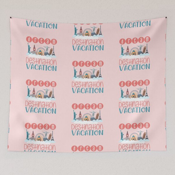 Item preview, Dream Destination Vacation - On Pink designed and sold by PawsitiveMum.
