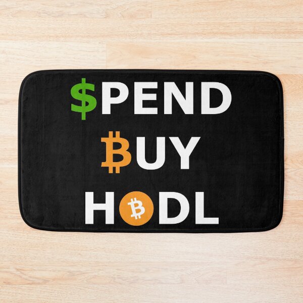 Item preview, SPEND DOLLARS BUY BITCOIN AND HODL WITH DISCLAIMER designed and sold by stretchtees.