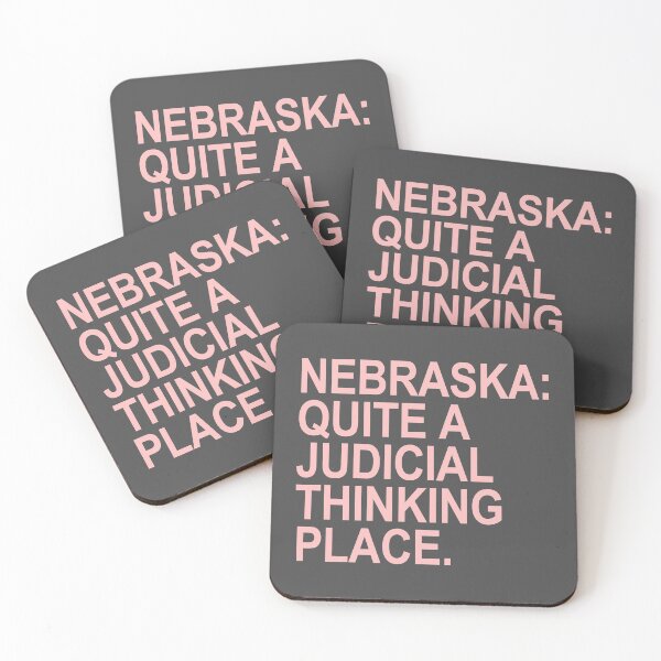 Item preview, Nebraska - Quite a Judicial Thinking Place (pink/gray) designed and sold by Thelittlelord.