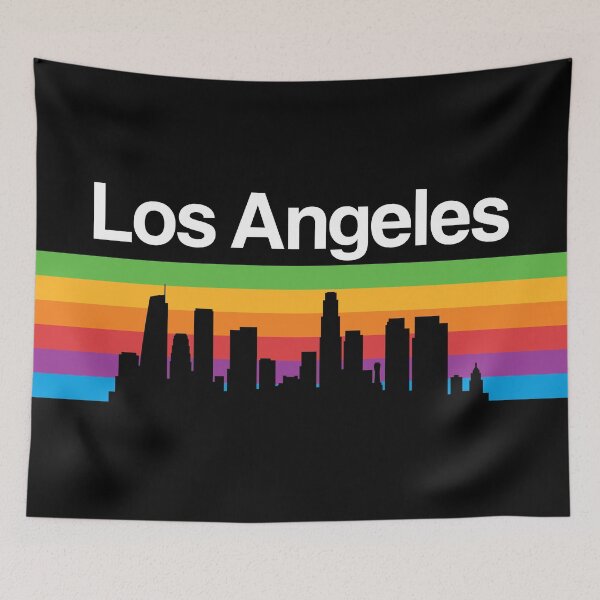 Item preview, Los Angeles Skyline, Color Gradient - Black designed and sold by DionBlaster.