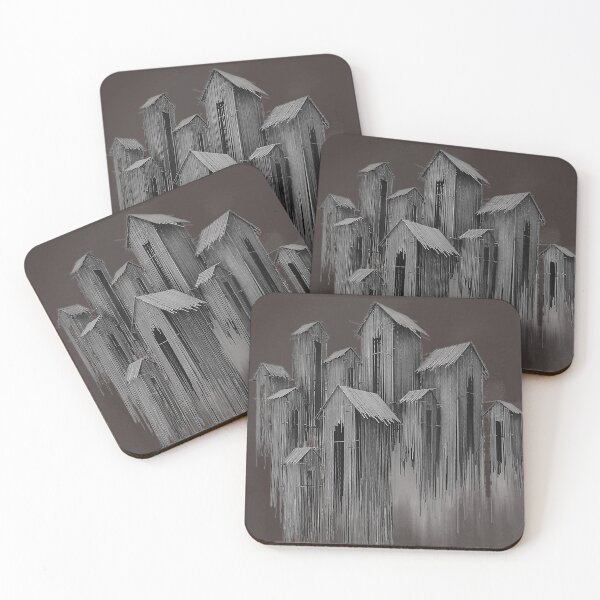 Item preview, house sculpture Abandoned Homes Abstract Black And White designed and sold by hichametta.