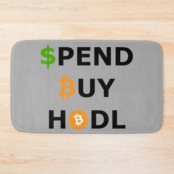 Item preview, SPEND DOLLARS BUY BITCOIN AND HODL WITH DISCLAIMER designed and sold by stretchtees.
