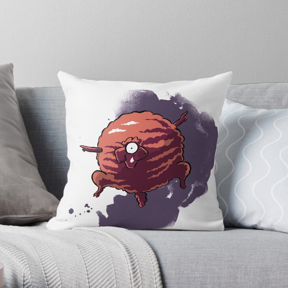 Leaping Sheep Throw Pillow