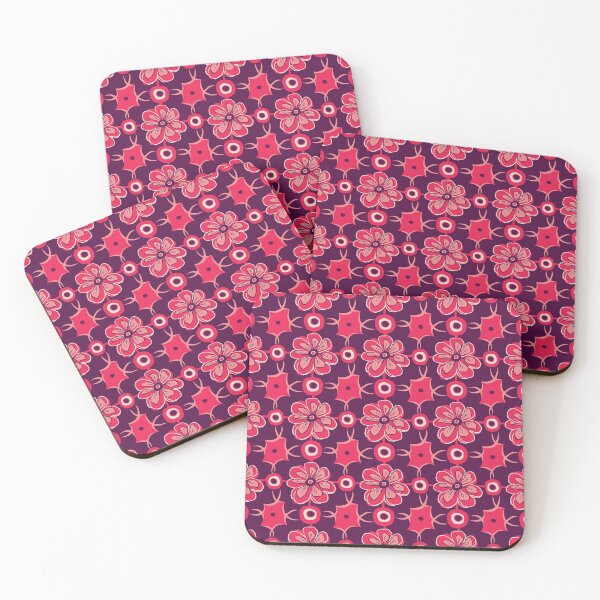Item preview, Floral Link Pattern Pink and Red - Hand Drawn designed and sold by DeAnne Bedier.