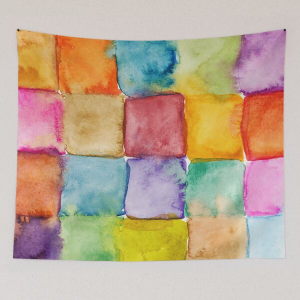 Item preview, Watercolor color block squares, graphic design designed and sold by Nostrathomas66.