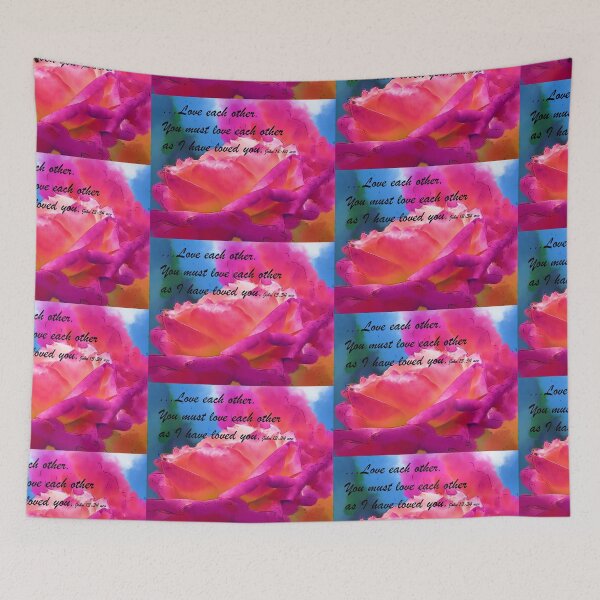 Item preview, Love Each Other Watercolor Rose Bloom designed and sold by KirtTisdale.