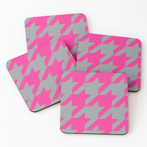 Item preview, Gray and Pink Houndstooth Large designed and sold by Feeling Artsy.