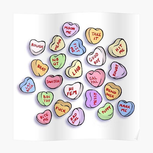 Queer candy hearts Poster