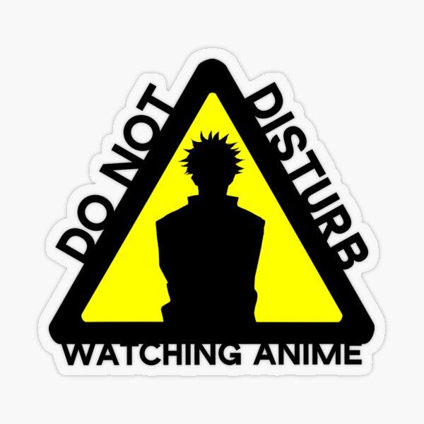 Anime Warning Signs Stickers for Sale