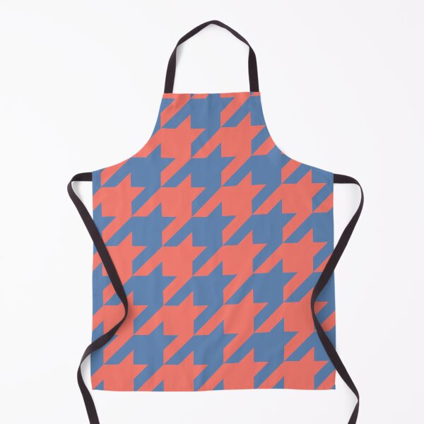 Item preview, Coral and Pacific Blue Houndstooth Large designed and sold by Feeling Artsy.