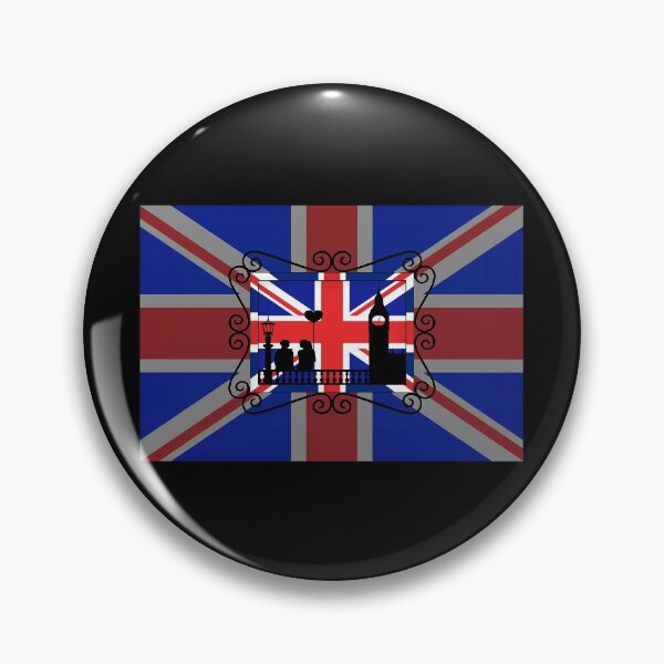 Item preview, LONDON LOVE with Faded Flag (on Black) designed and sold by PawsitiveMum.