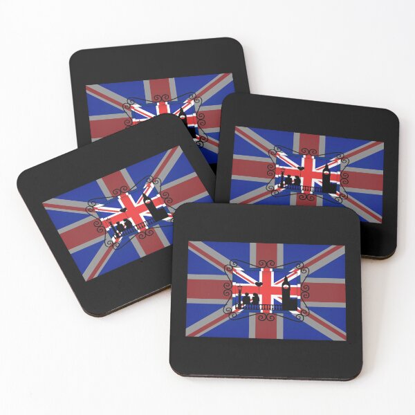 Item preview, LONDON LOVE with Faded Flag (on Black) designed and sold by PawsitiveMum.