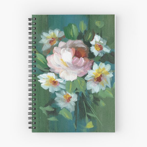 Item preview, Peach and White Rose with Small White Flowers designed and sold by Smalltownart.