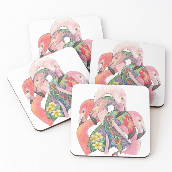 Item preview, 5 flamingos designed and sold by Linda Bassett.