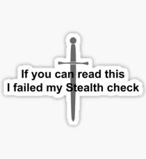 Failed Stealth Check Sticker