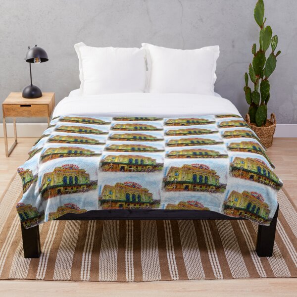 Denver Union Station Sketched Throw Blanket