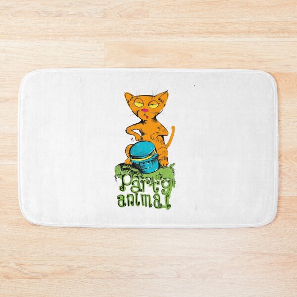 Item preview, orange-funny-cat-playing-drums designed and sold by manuelunsui.