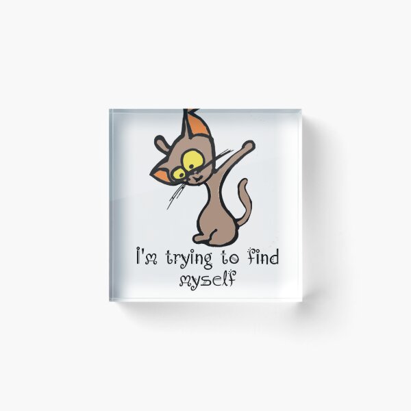 Item preview, cartoon-cat-trying-to-find-himself designed and sold by manuelunsui.