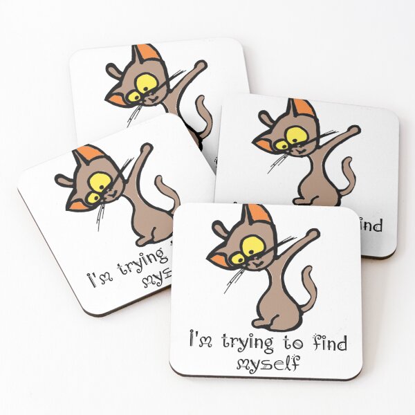 Item preview, cartoon-cat-trying-to-find-himself designed and sold by manuelunsui.