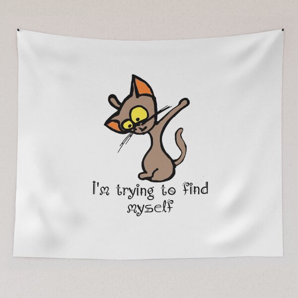 Item preview, cartoon-cat-trying-to-find-himself designed and sold by manuelunsui.