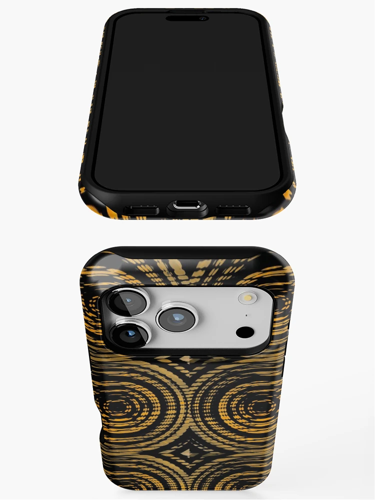 Thumbnail 3 of 4, iPhone Case, Abstract Yellow Ropes pattern designed and sold by StrbArtDigitals.